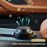Portable Kinetic Car Air Freshener Solar Powered Double Ring Rotating Air Cleaner Perfume Fragrance Diffuser - Show Gadgets